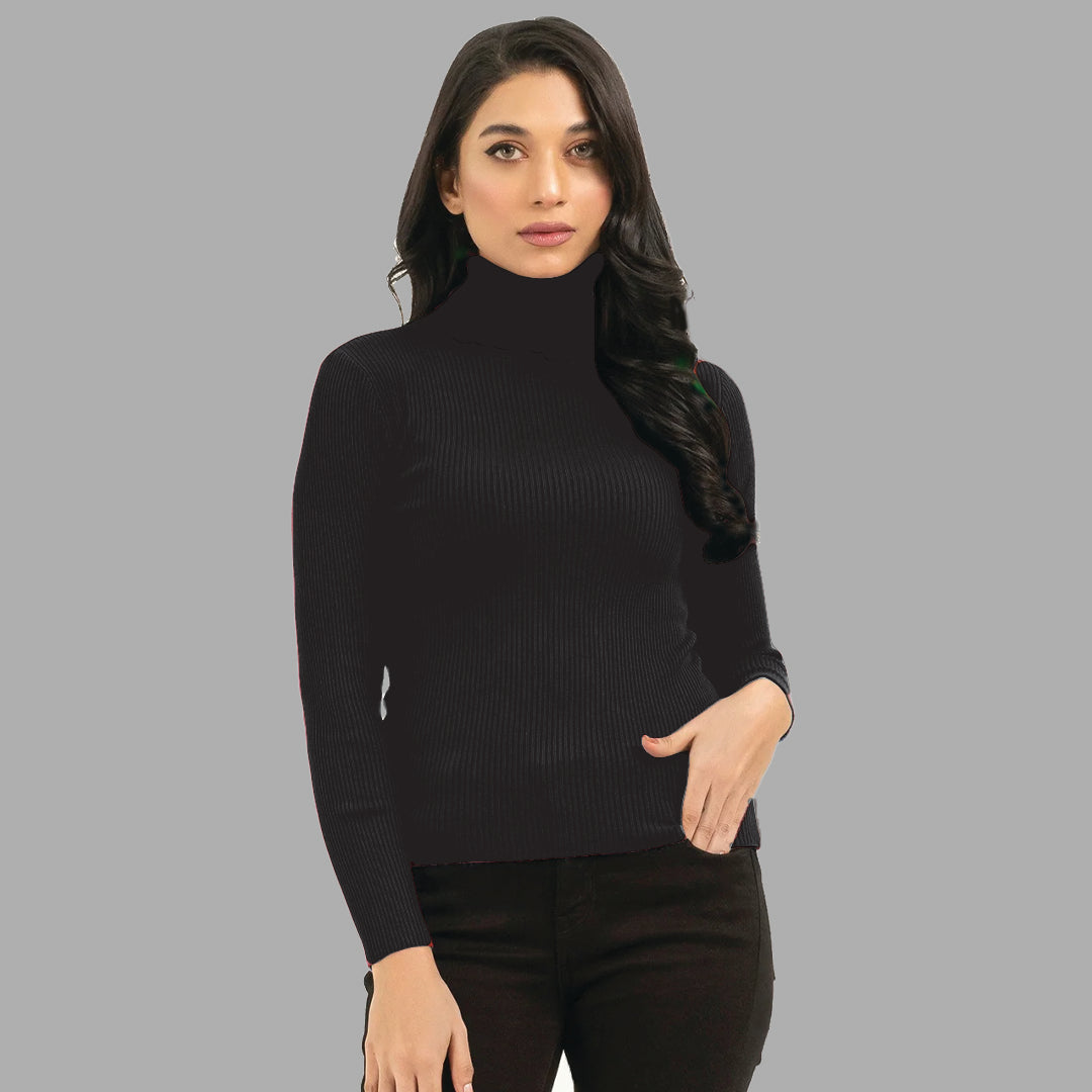 Black High neck - Premium High Neck from My Store - Just Rs.1999! Shop now at The Divine Shop