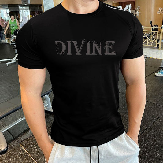 Divine Printed Dri Fit Tee In Black - Premium DRI-FIT T-Shirt from The Divine Shop - Just Rs.1499! Shop now at The Divine Shop