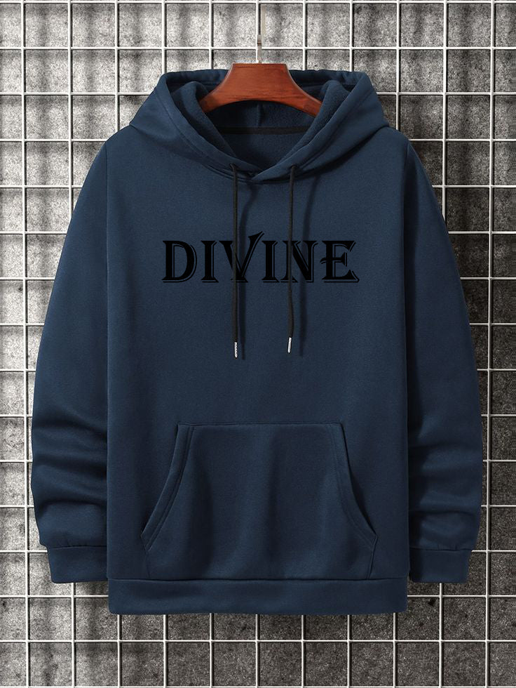 DIVINE Navy Blue Hoodie - Premium Hoodies from My Store - Just Rs.1799! Shop now at The Divine Shop