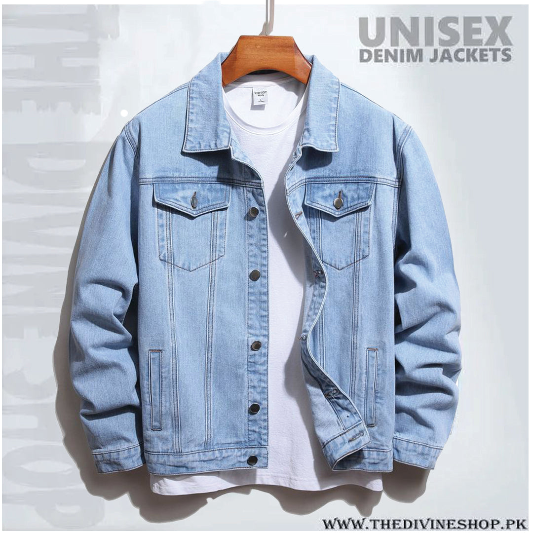 Export Quality Ice Blue Denim Jacket - Premium Denim jacket from The Divine Shop - Just Rs.1999! Shop now at The Divine Shop