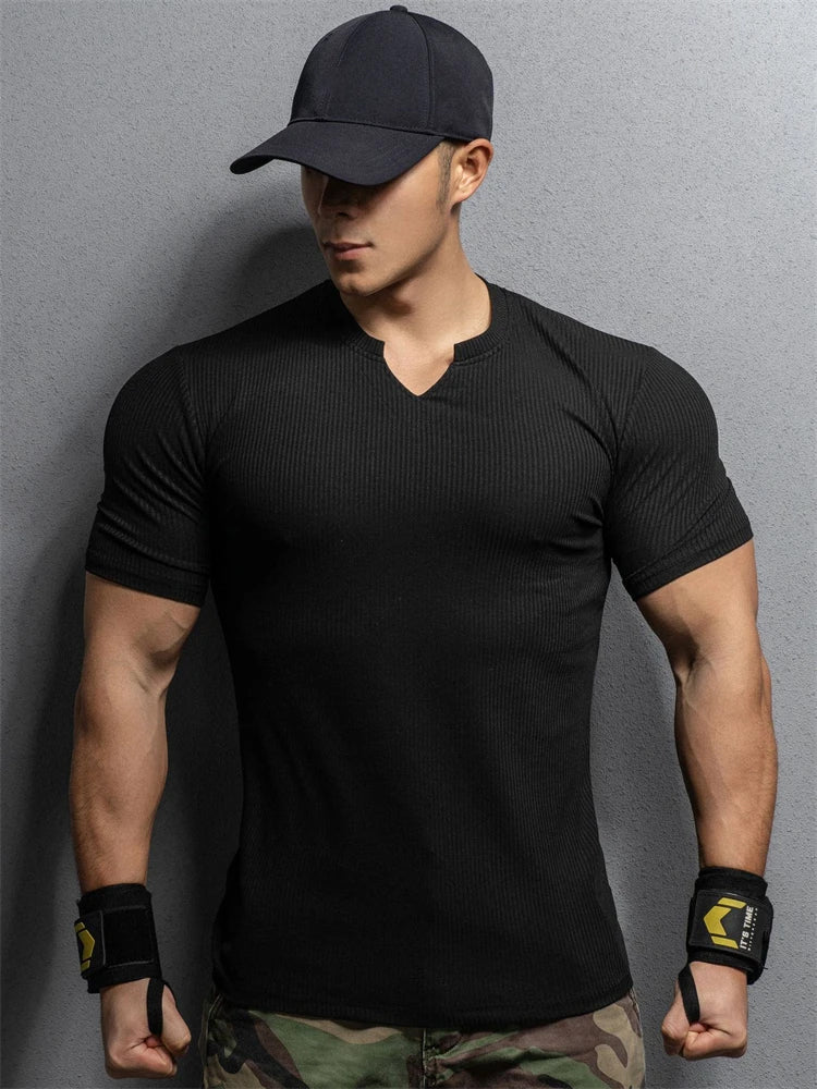 Cotton Knitted Half Sleeve TShirt