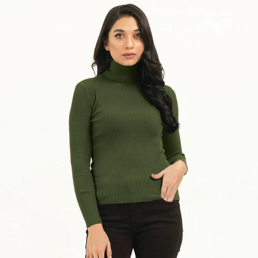 Olive Green High neck - Premium High Neck from My Store - Just Rs.1999! Shop now at The Divine Shop