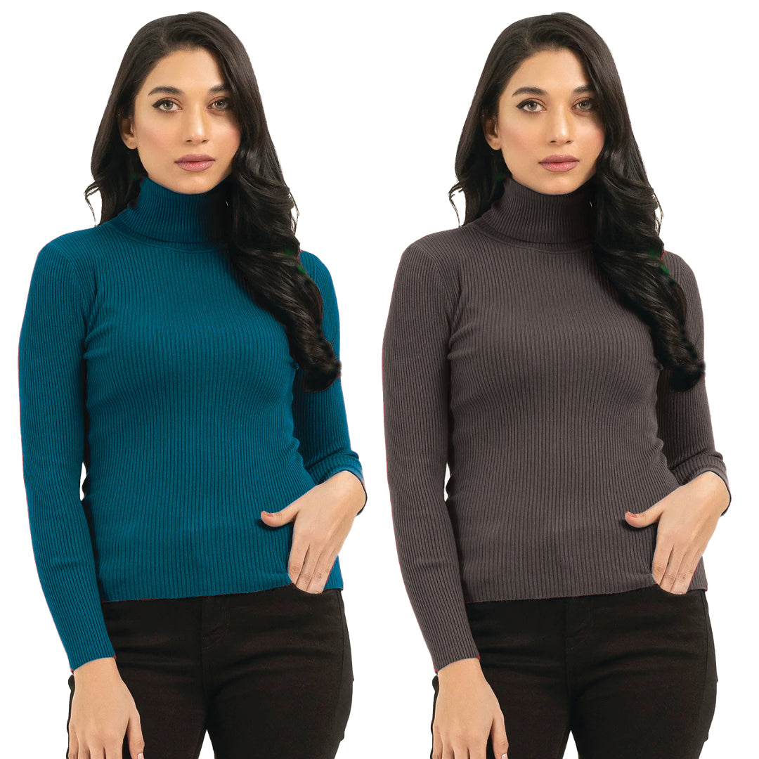 Bundles Of 2 Turtle Neck - Premium High Neck from My Store - Just Rs.2899! Shop now at The Divine Shop